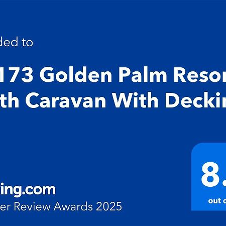 PG173 Golden Palm Resort 6 Berth Caravan With Decking Chapel St. Leonards Exterior foto